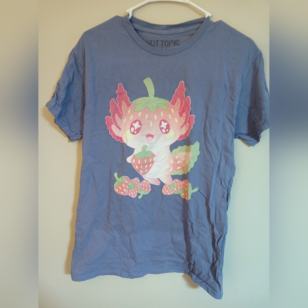 Hot Topic Blue Axolotl Tee Unisex Medium